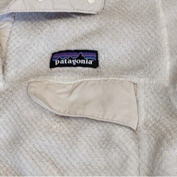 Patagonia Women's Re-Tool Snap T Pullover White Polartec Fleece Sweater Sz S - Picture 2 of 8